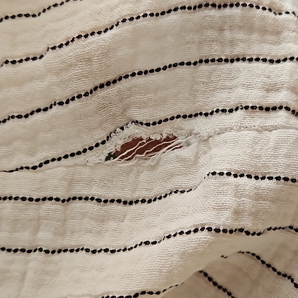 Joie striped shirt with button down vee - Picture 3 of 7